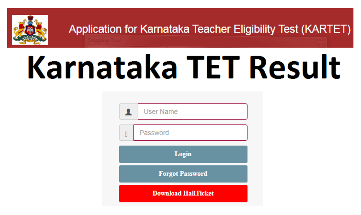 Karnataka TET result 2021